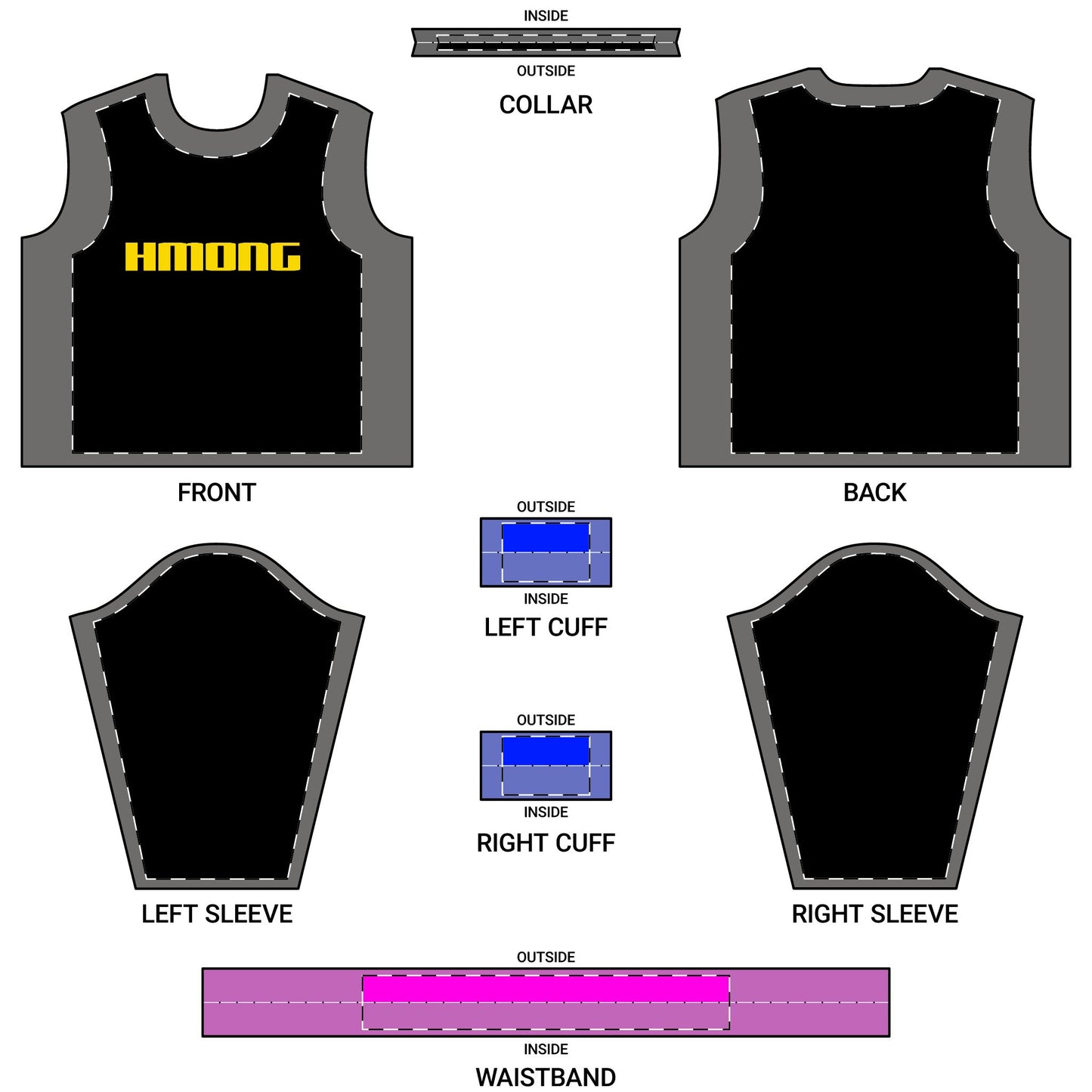 Hmong Sweater - Plain Hmong Men's Style